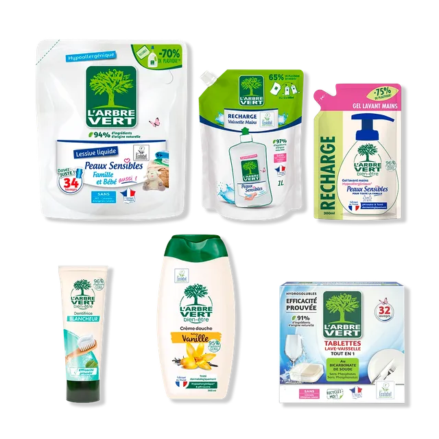arbre-vert-pack-best-seller-famille-hygi-ne-et-maison-6-produits image 1