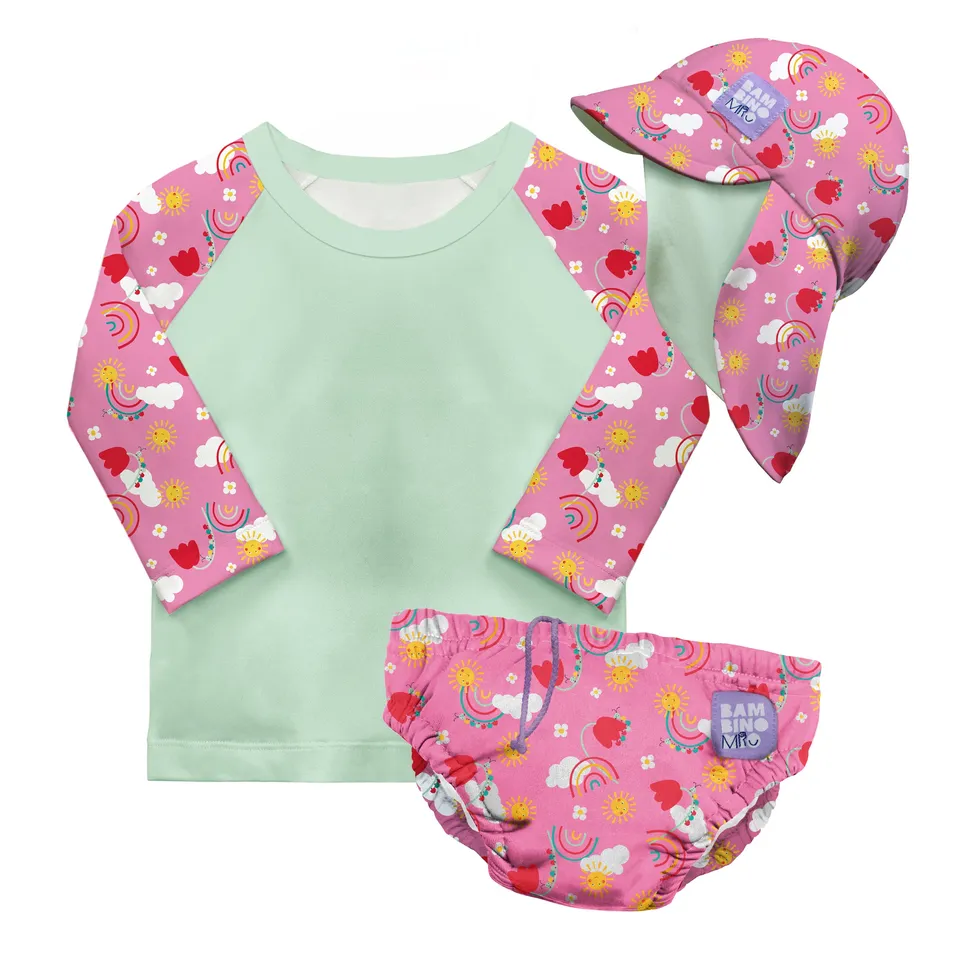 bambino-mio-bonheur-en-ciel-ensemble-bain-b-b-3-pi-ces-0-6-mois image 1