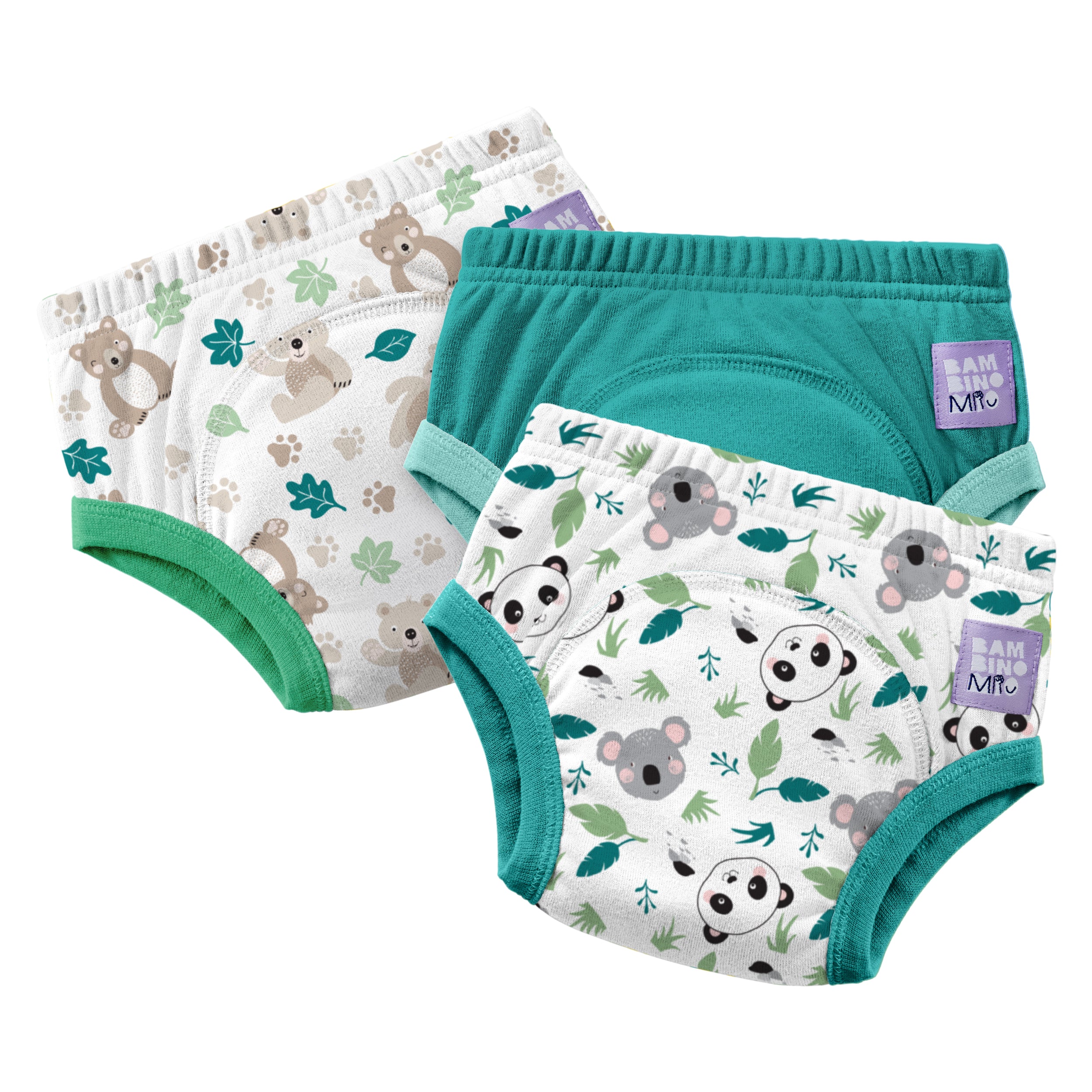 bambino-mio-elite-culotte-apprentissage-lavable-ours-mignon-lot-3-coton image 1