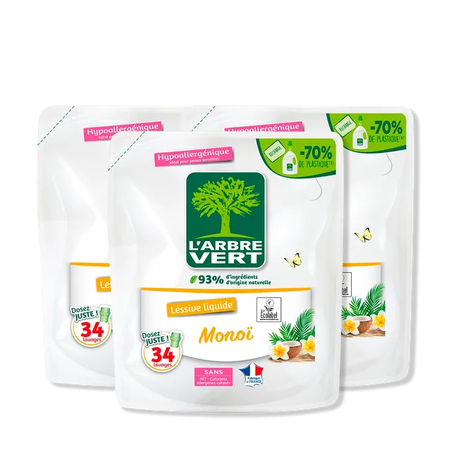 arbre-vert-lessive-liquide-mono-lot-3x1-53-l image 1