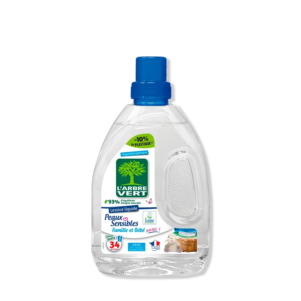 arbre-vert-peaux-sensibles-lessive-liquide-1-53-l-transparente image 1