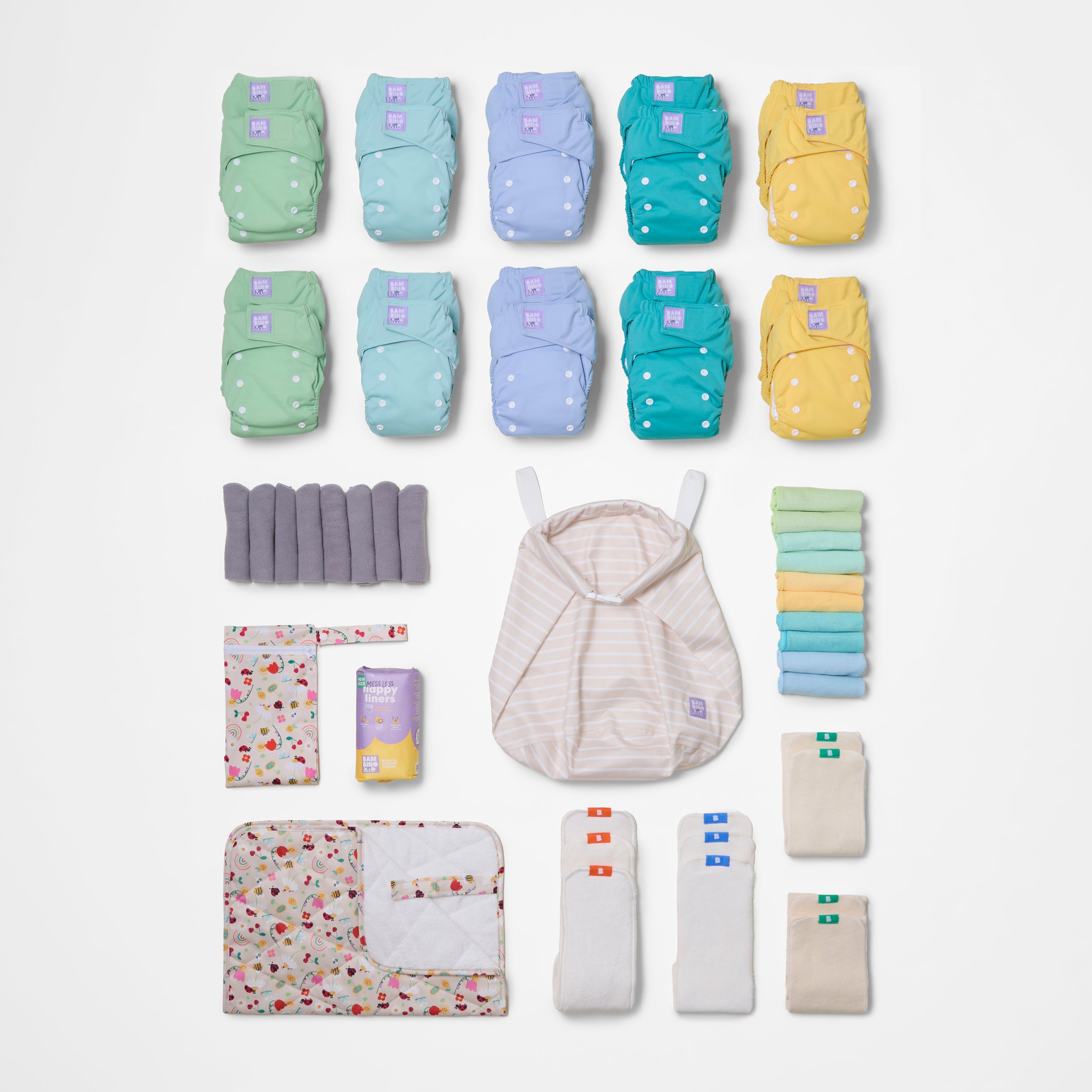 bambino-mio-revolutionary-lot-20-couches-lavables-palette-pastels image 1