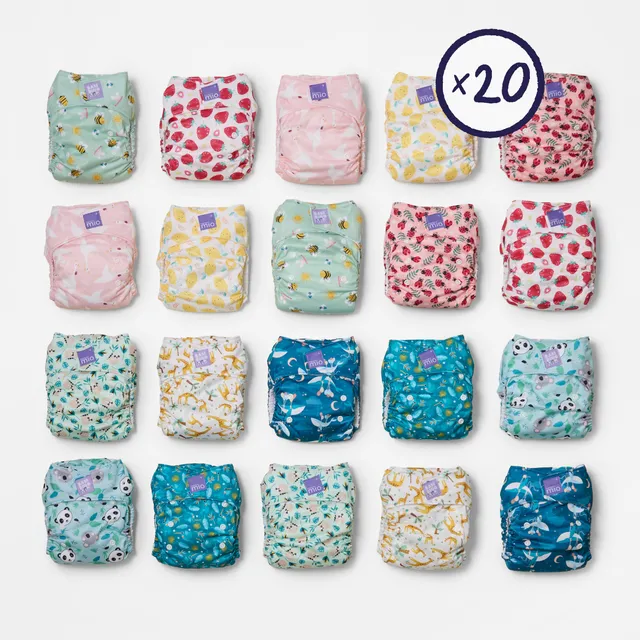 bambino-mio-miosolo-classic-couches-lavables-lot-20-royaume-animal image 1