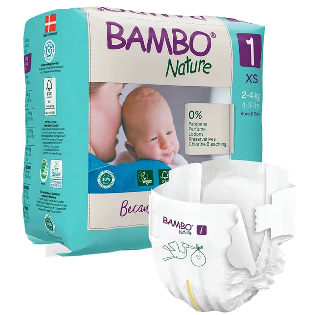 bambo-nature-couches-taille-1-2-4-kg-22-pcs-douces image 1