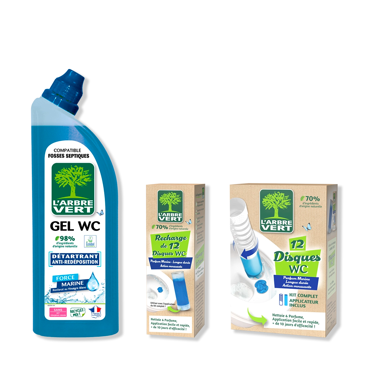 arbre-vert-pack-wc-force-marine-gel-disques image 1