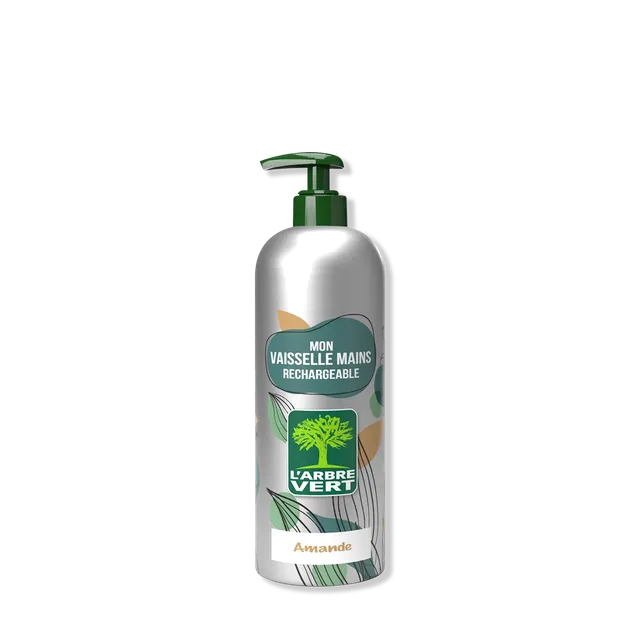 arbre-vert-vaisselle-mains-amande-490-ml-rechargeable image 1