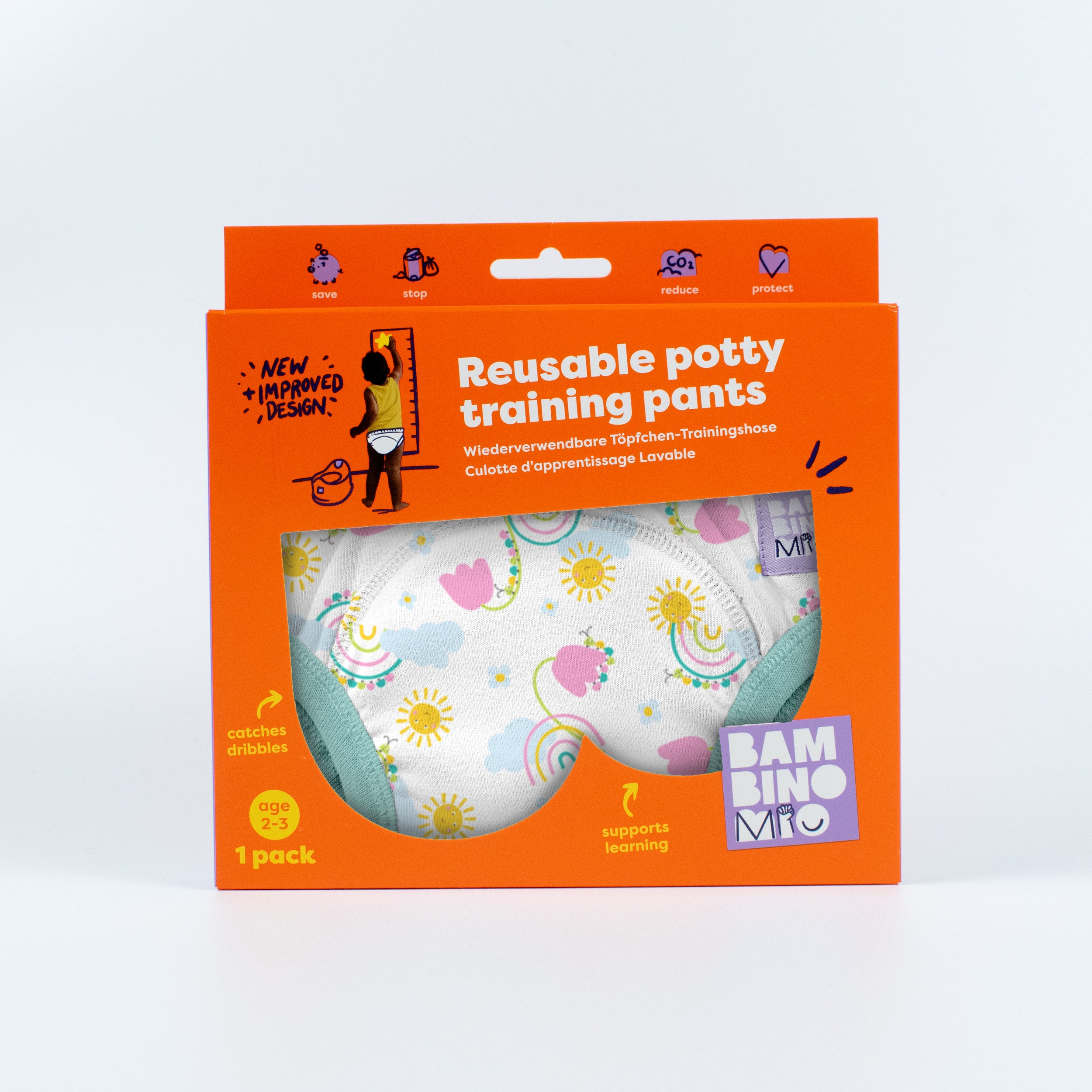 bambino-mio-elite-culotte-apprentissage-bonheur-en-ciel-coton-2-3-ans image 6