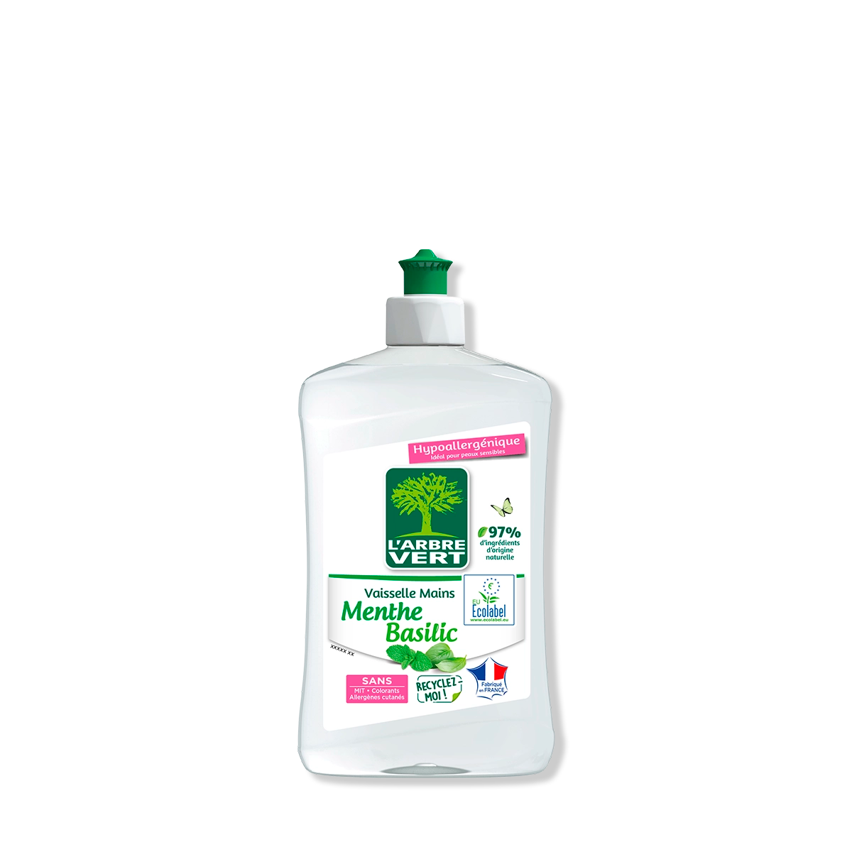 arbre-vert-vaisselle-la-main-liquide-vaisselle-menthe-basilic-500ml image 1