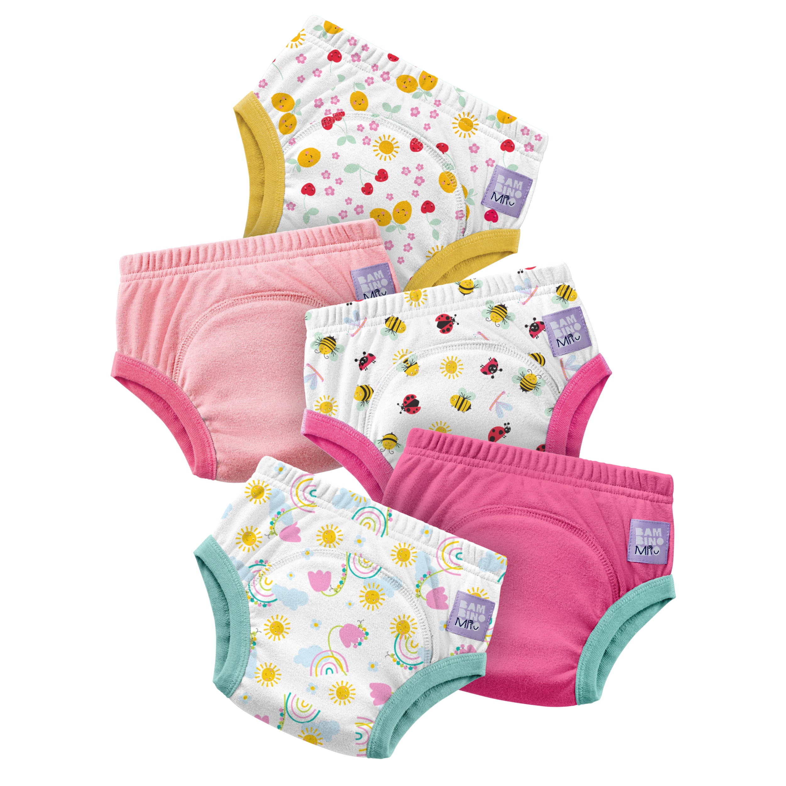 bambino-mio-elite-lot-5-culottes-apprentissage-sourires-soleil-coton image 1