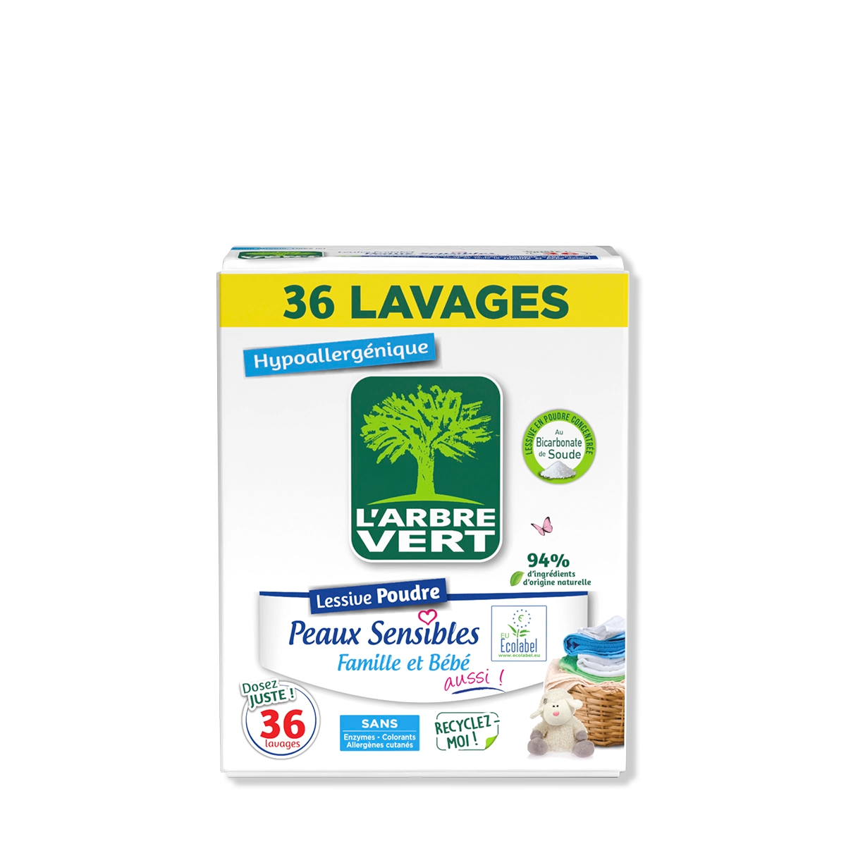 arbre-vert-peaux-sensibles-lessive-poudre-1-8-kg image 1