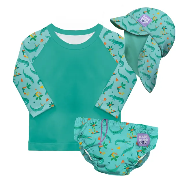 bambino-mio-swim-set-ensemble-bain-croco-joueur-3-pi-ces-anti-fuites image 1