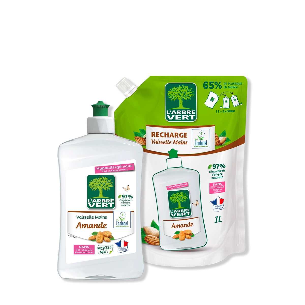 arbre-vert-pack-liquide-vaisselle-amande-500-ml-1-l image 1