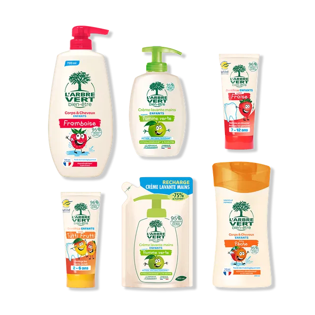 arbre-vert-pack-enfants-complet-hygi-ne-6-produits-pomme-fruits image 1