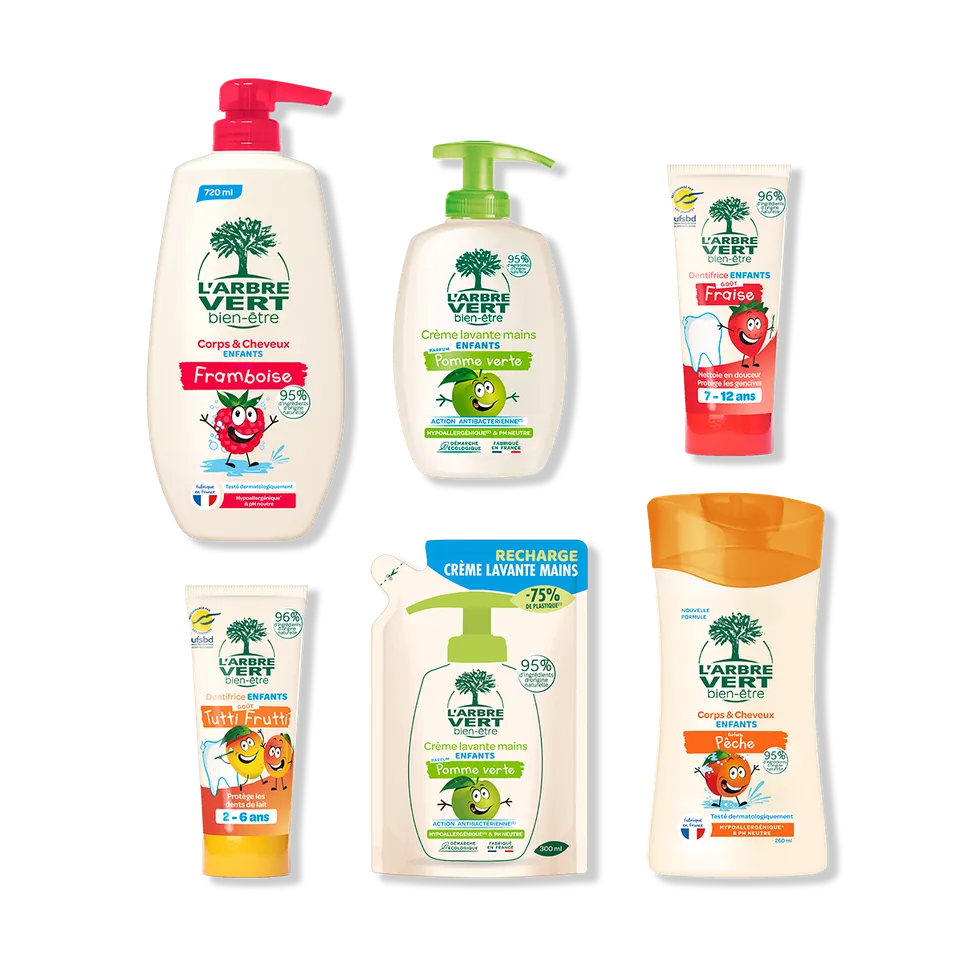 arbre-vert-pack-enfants-complet-hygi-ne-6-produits-pomme-fruits image 1