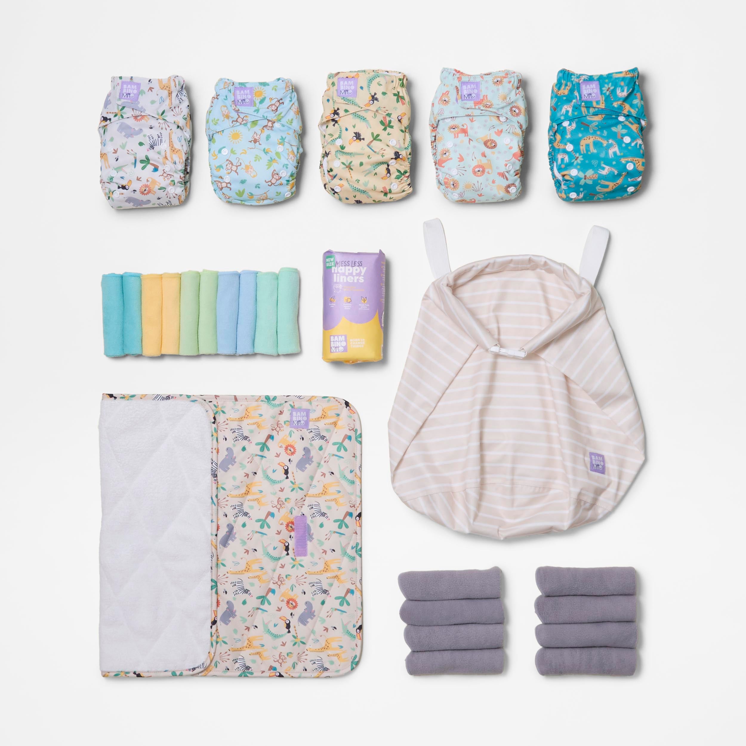 bambino-mio-pack-nouveau-n-vie-sauvage-5-couches-lavables-taille-unique image 1
