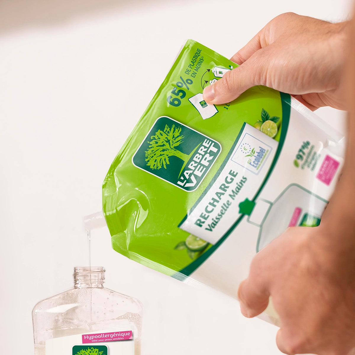 arbre-vert-lot-3-recharges-liquide-vaisselle-citron-vert-3-x-1l image 2