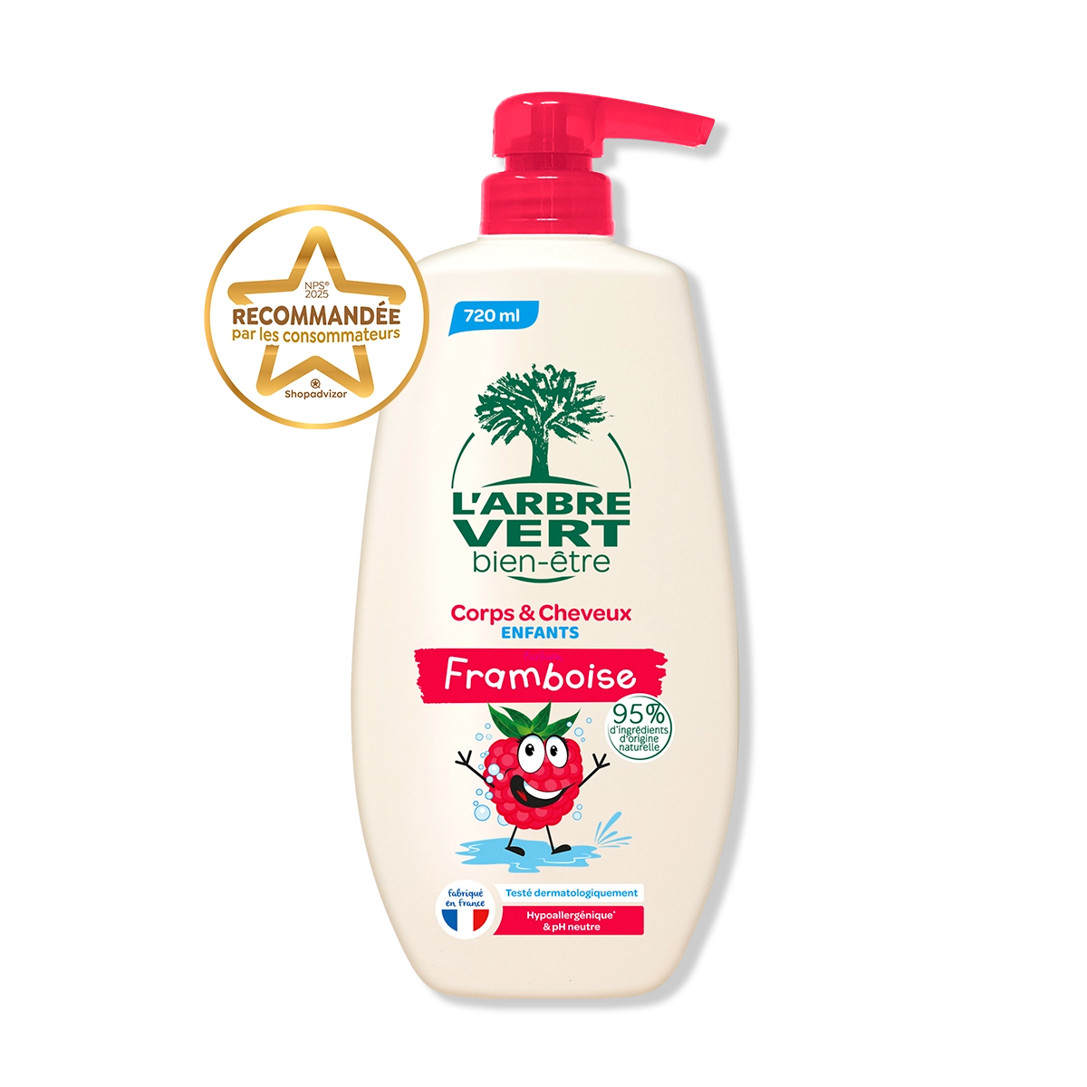 arbre-vert-cr-me-corps-cheveux-enfant-framboise-720-ml image 1
