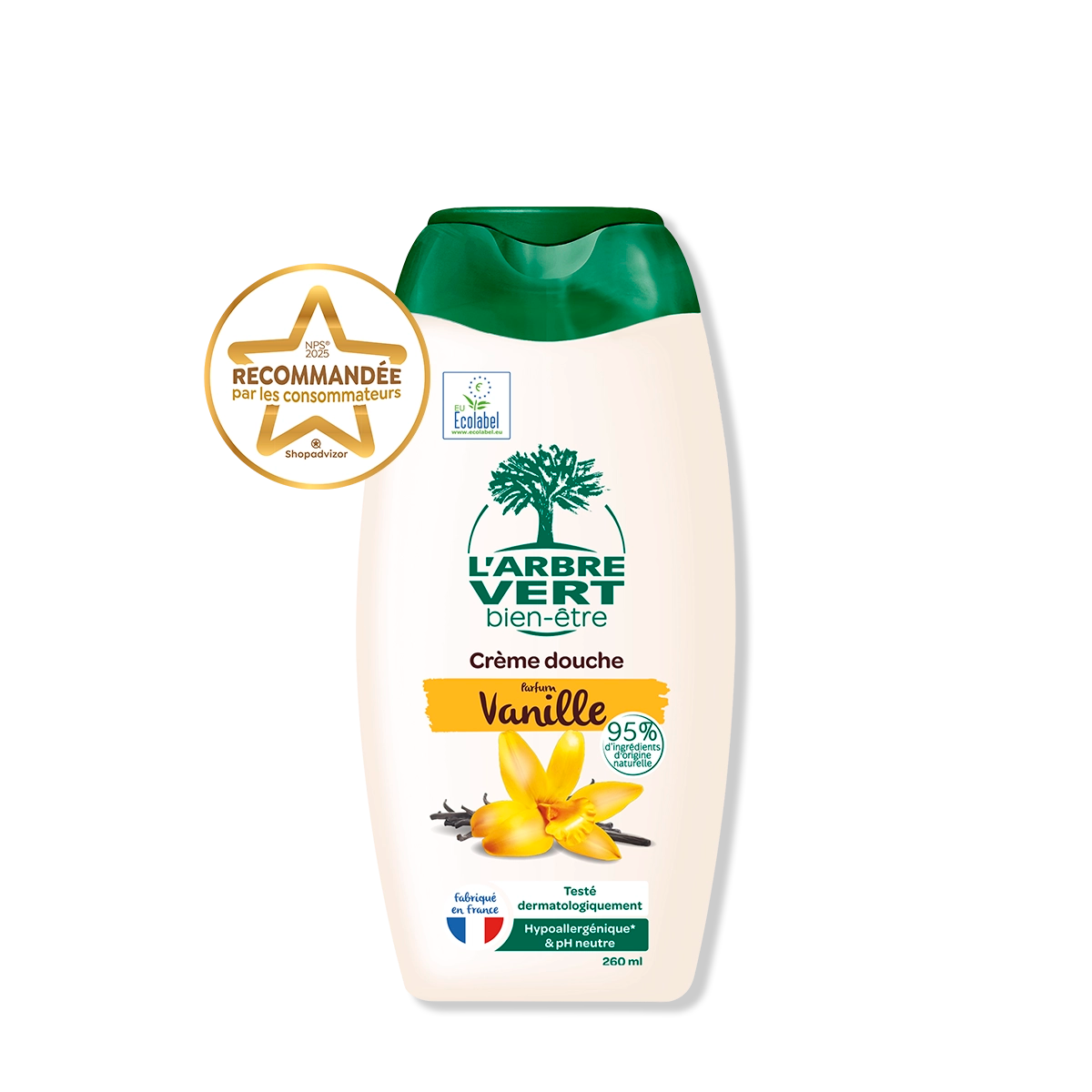 arbre-vert-hygi-ne-du-corps-cr-me-douche-vanille-260-ml-douceur image 1