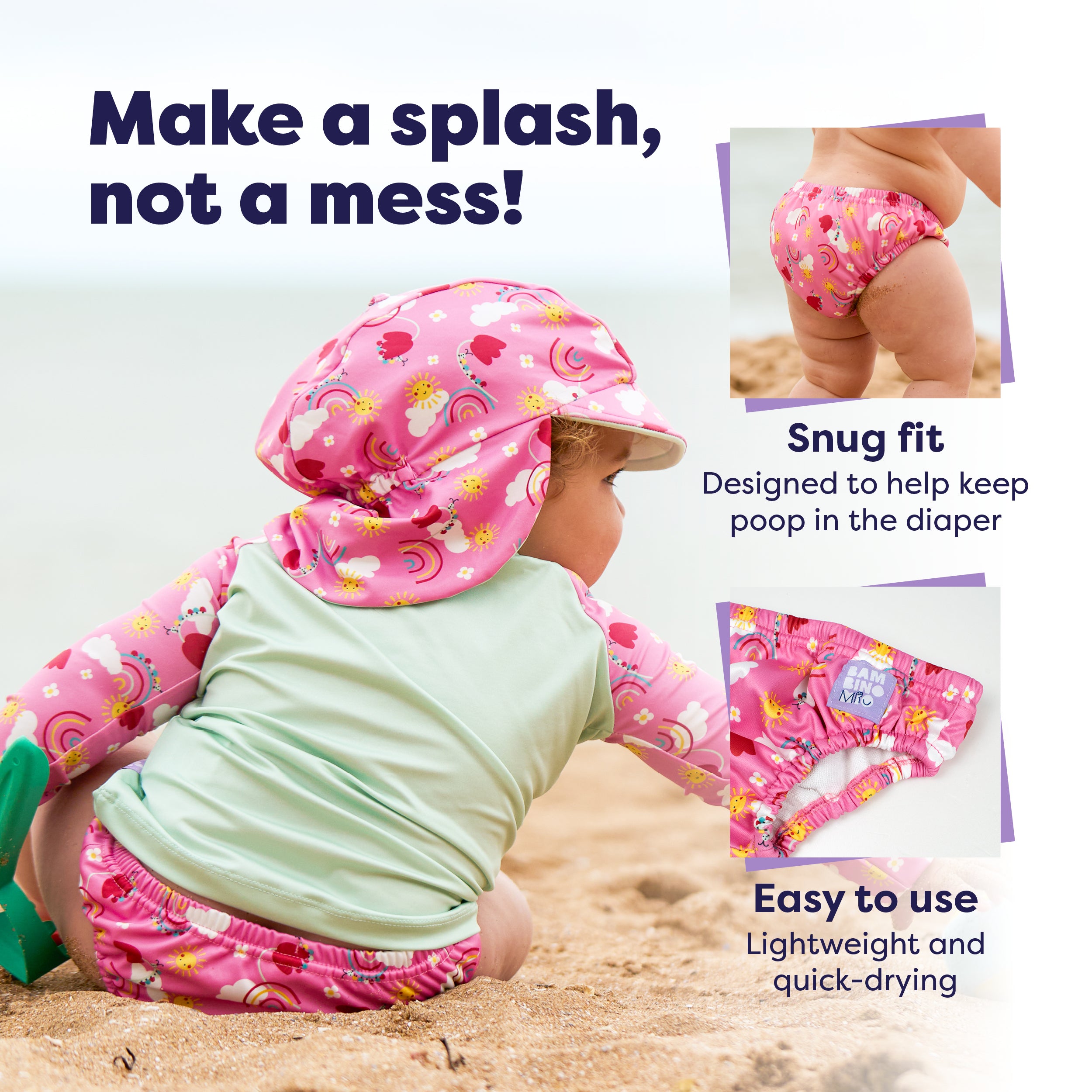 bambino-mio-reusable-swim-nappy-couche-bain-bonheur-en-ciel-anti-fuite image 3
