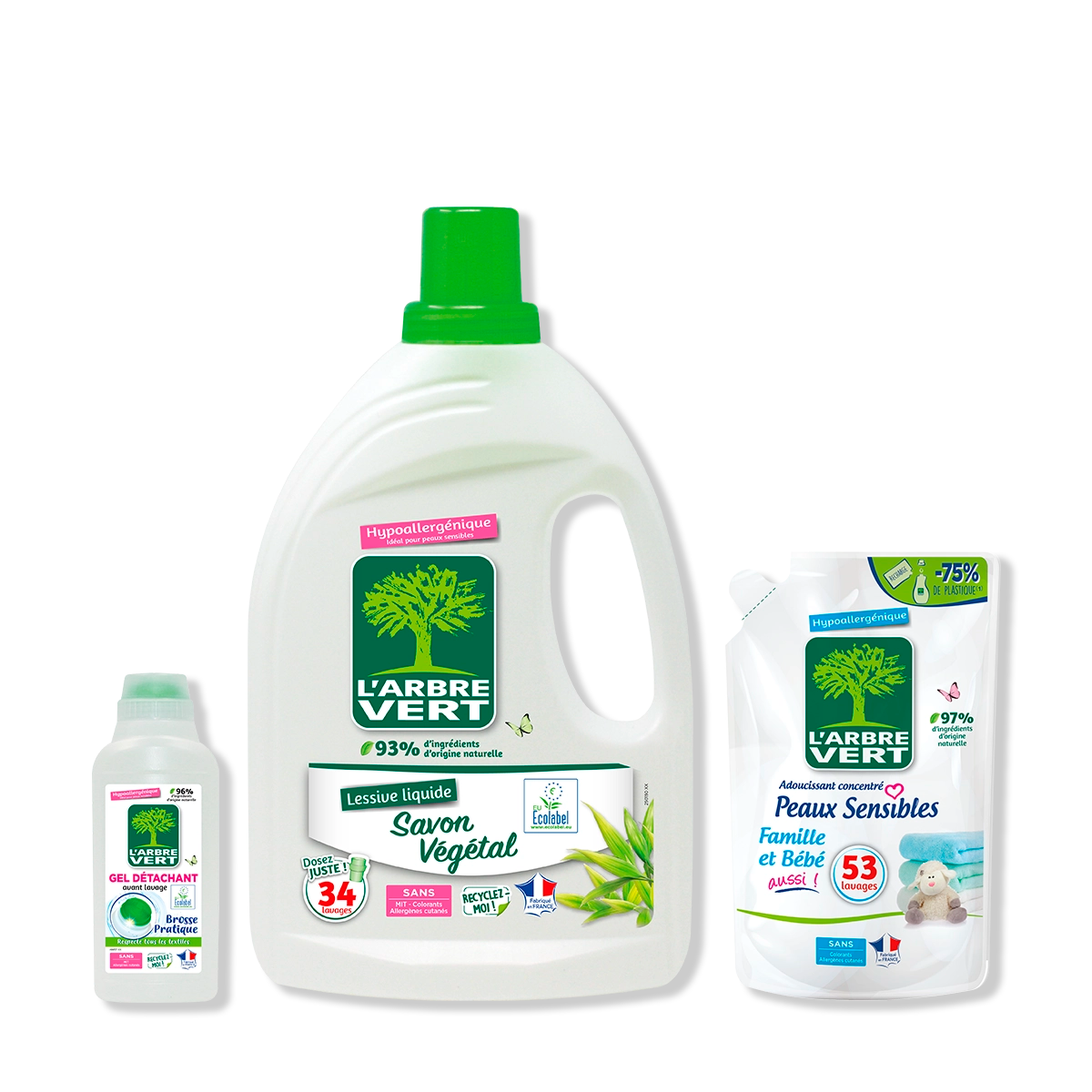 arbre-vert-trio-soin-du-linge-lessive-d-tachant-adoucissant image 1