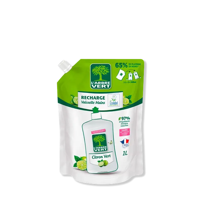 arbre-vert-vaisselle-recharge-liquide-citron-vert-1-l image 1