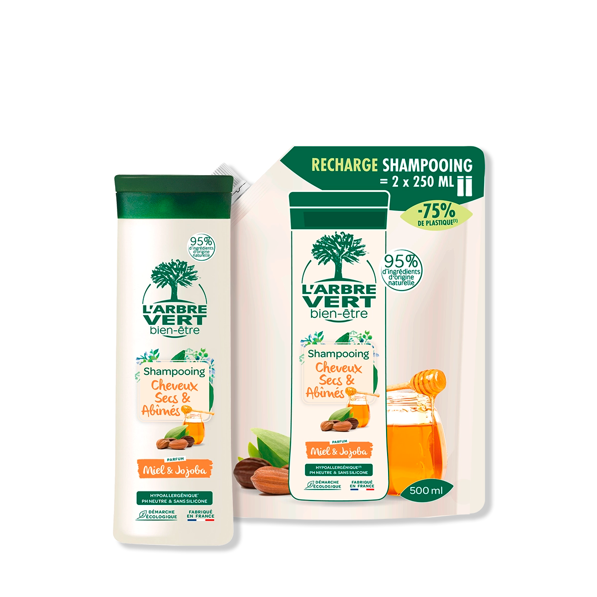 arbre-vert-shampooing-cheveux-secs-miel-jojoba-pack image 1