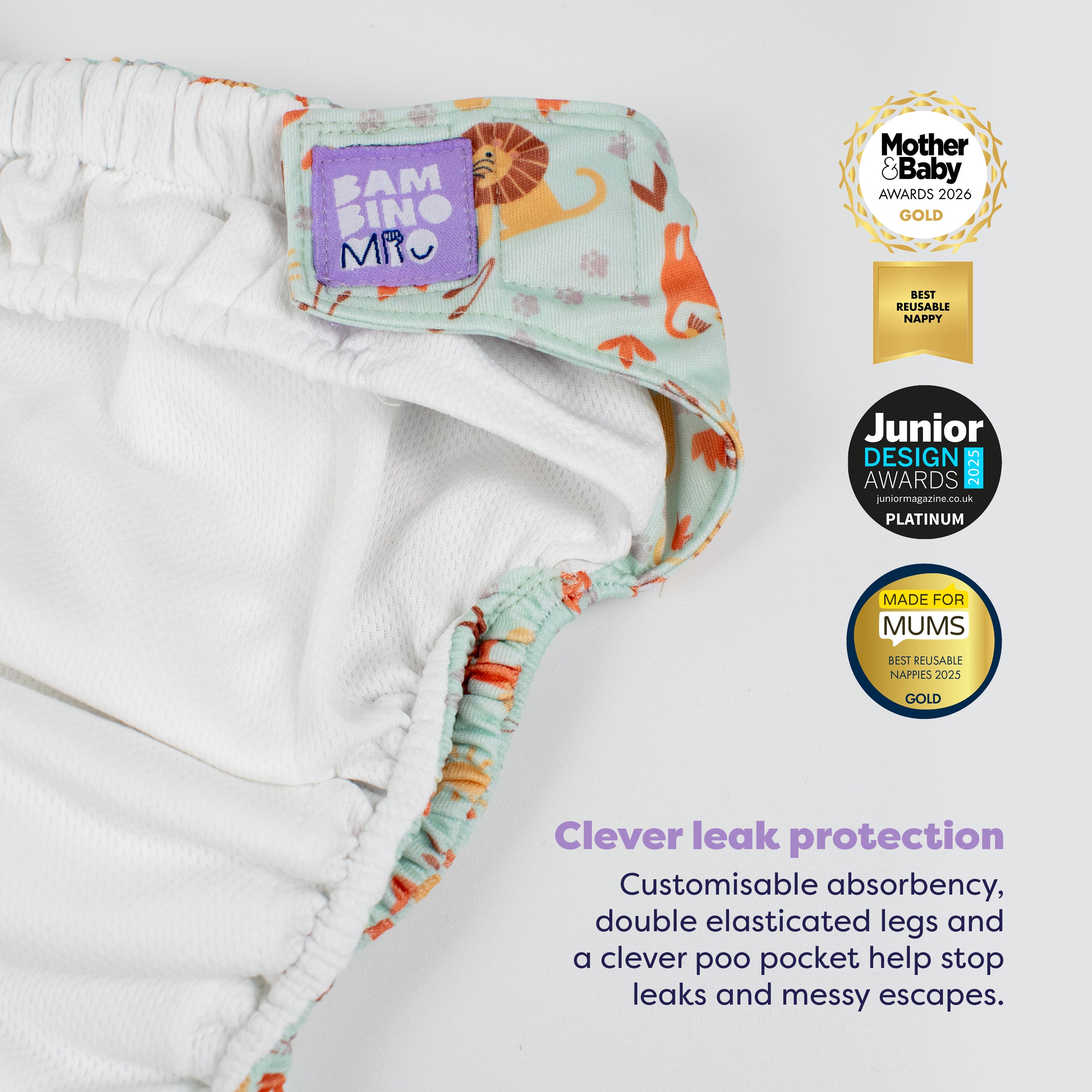 bambino-mio-revolutionary-couche-lavable-chats-coquins-unique image 3