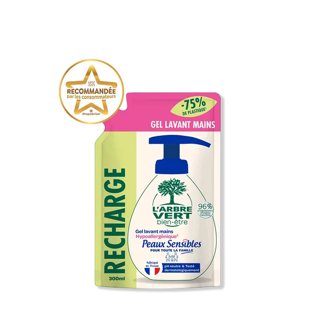 arbre-vert-hygi-ne-recharge-gel-lavant-mains-peaux-sensibles-300-ml image 1