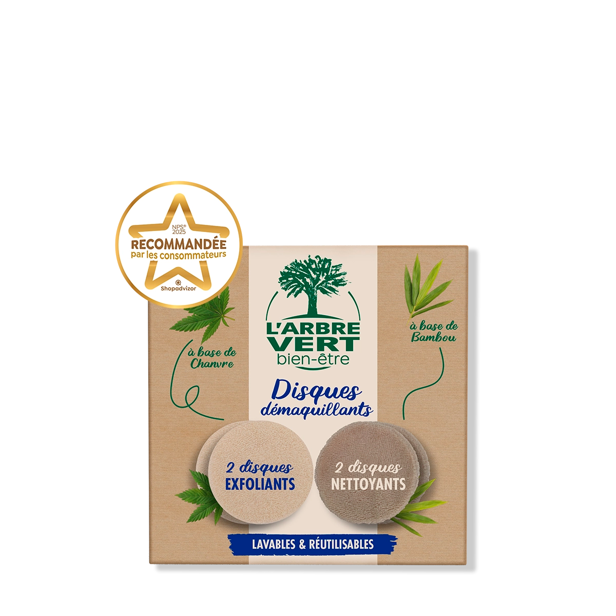 arbre-vert-hygi-ne-du-corps-disques-d-maquillants-lavables-x4 image 1