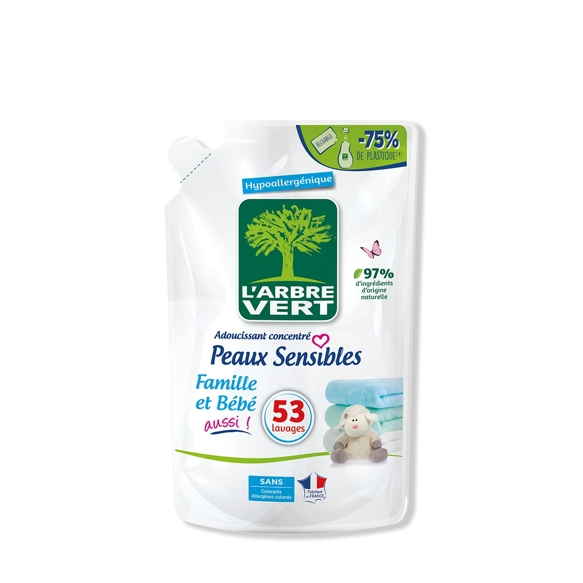 arbre-vert-soin-du-linge-recharge-adoucissant-peaux-sensibles-800ml image 1