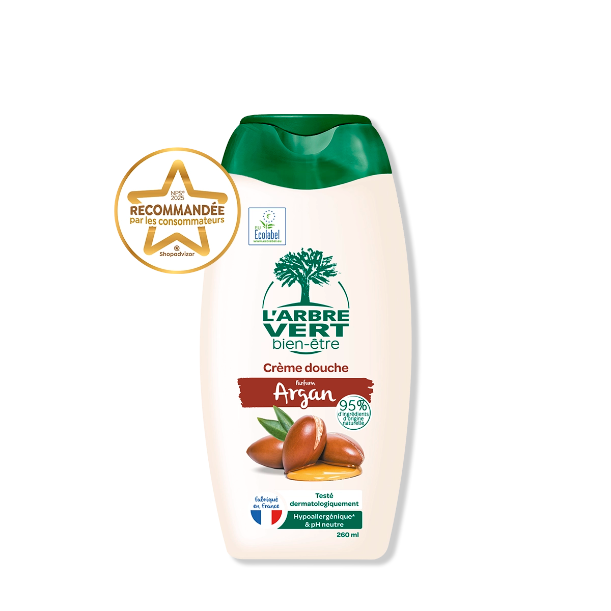 arbre-vert-hygi-ne-du-corps-cr-me-douche-argan-260-ml-ecolabel image 1