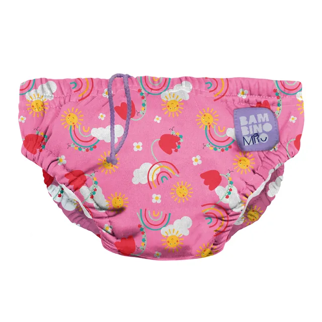 bambino-mio-reusable-swim-nappy-couche-bain-bonheur-en-ciel-anti-fuite image 1