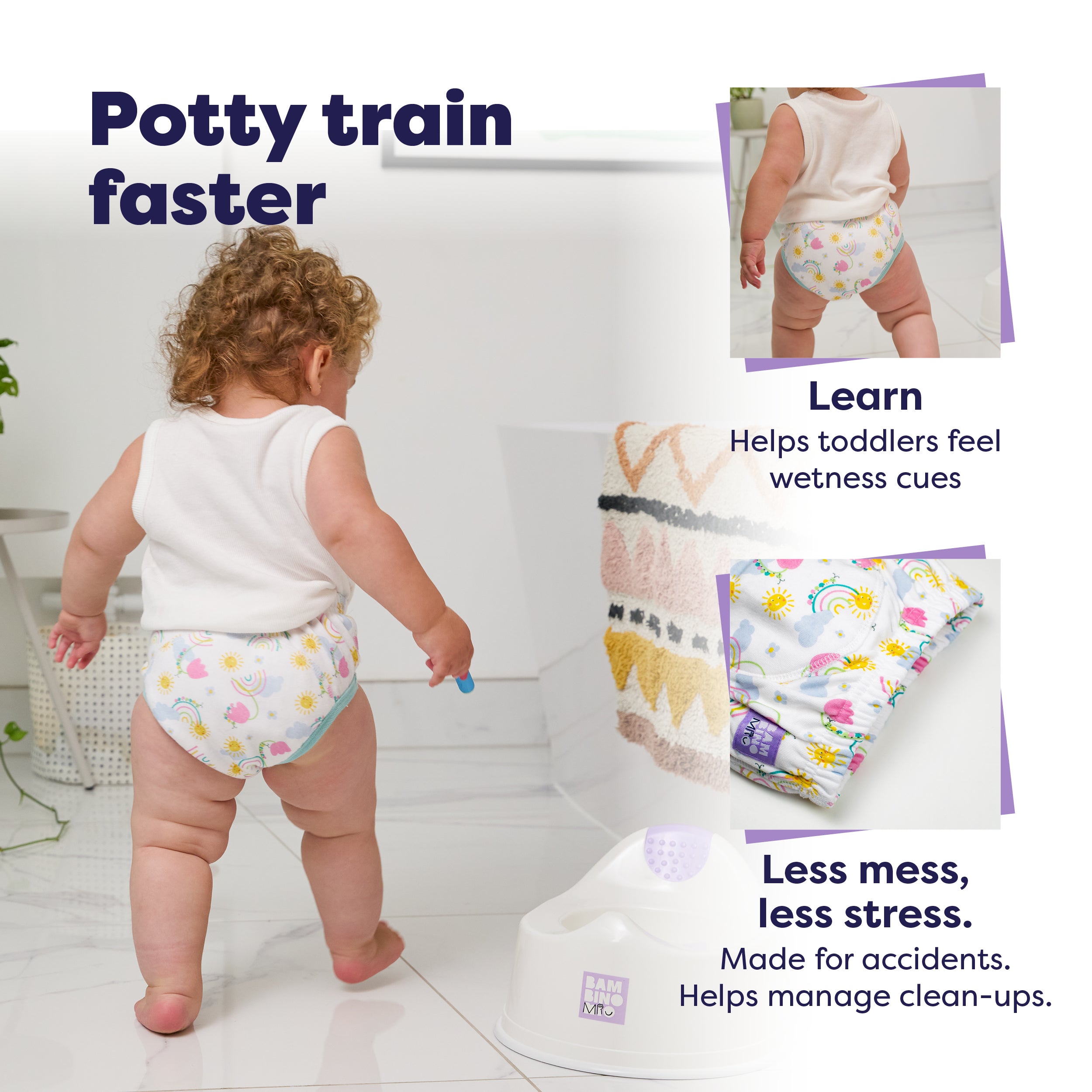 bambino-mio-elite-culotte-apprentissage-lavable-f-te-jardin-lot-5-coton image 2