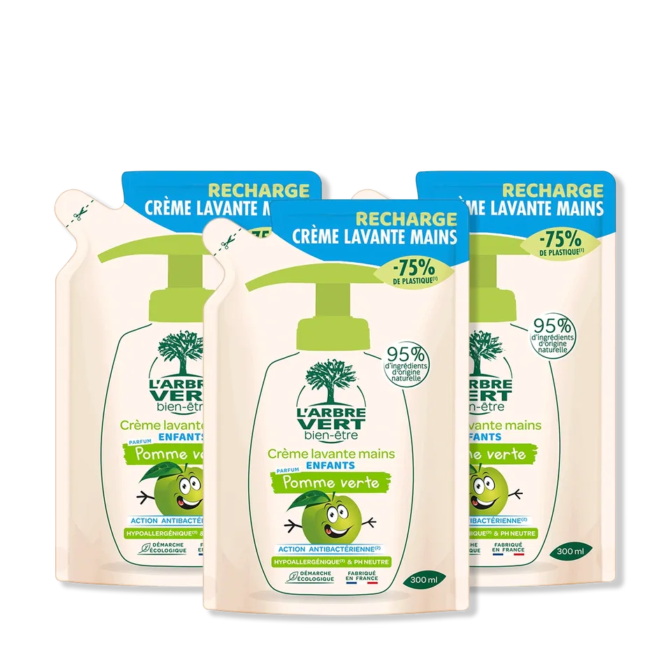 arbre-vert-enfants-savon-mains-pomme-3-x-300-ml image 1