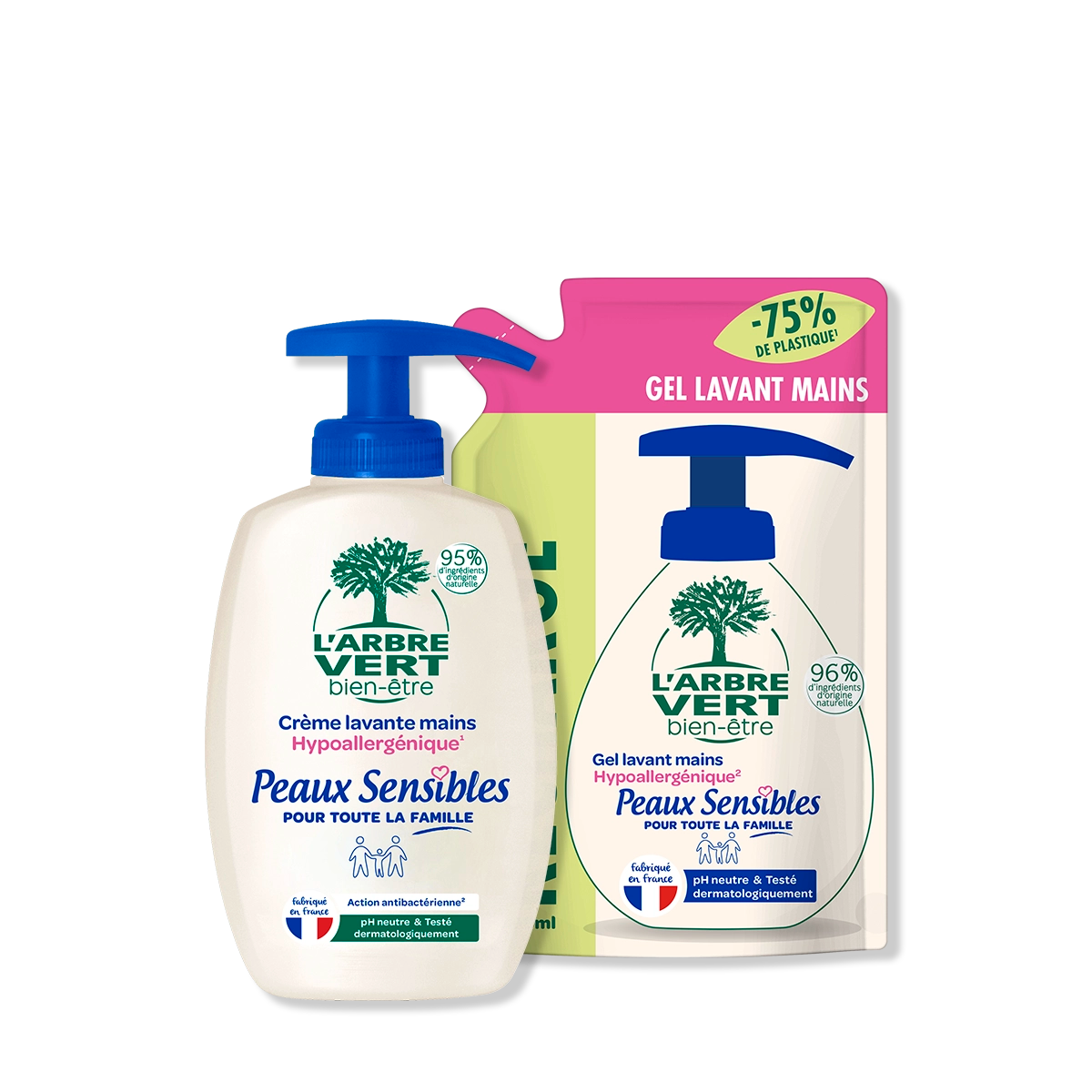 arbre-vert-pack-cr-me-lavante-peaux-sensibles-2-x-300-ml image 1