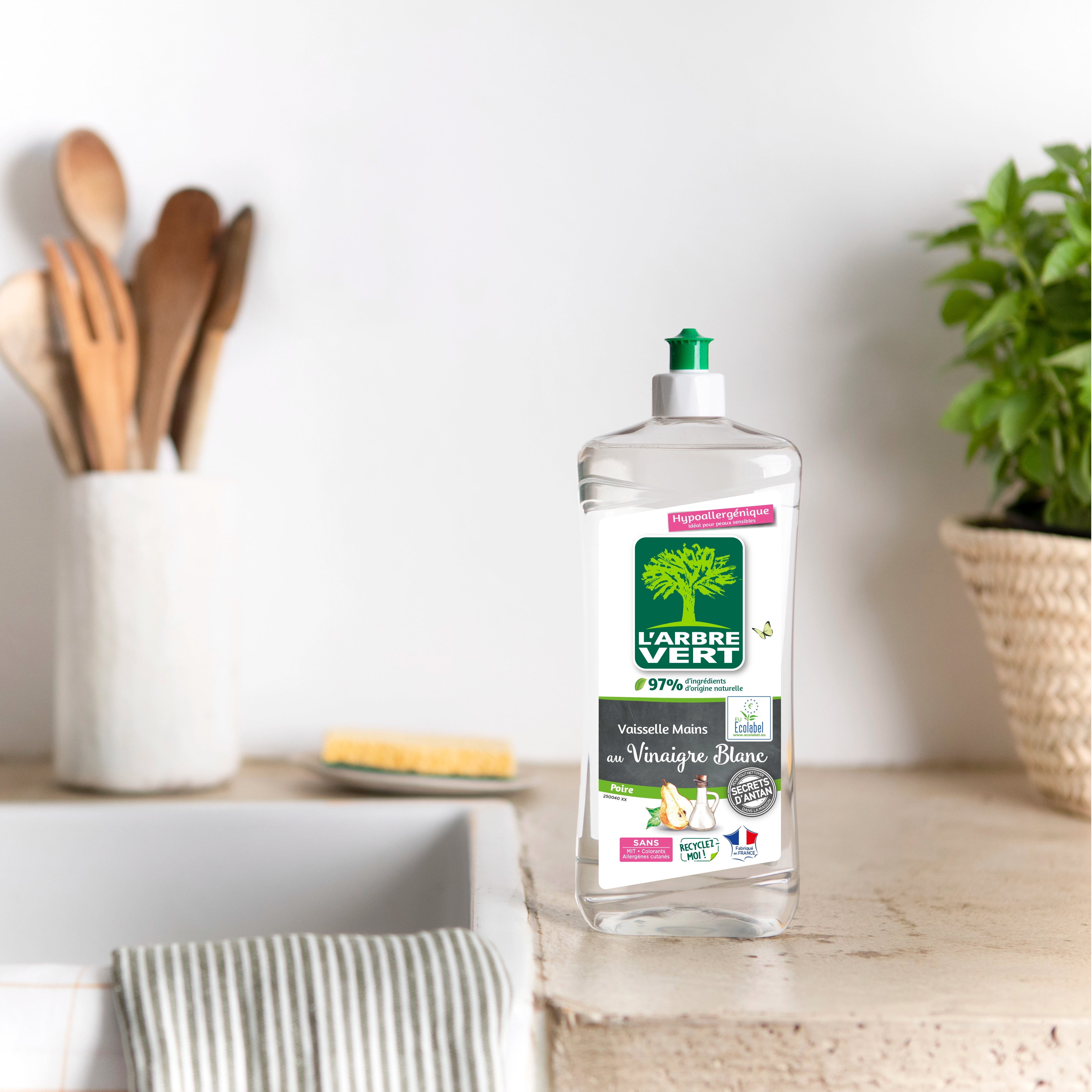arbre-vert-vaisselle-liquide-vinaigre-blanc-poire-750-ml image 2