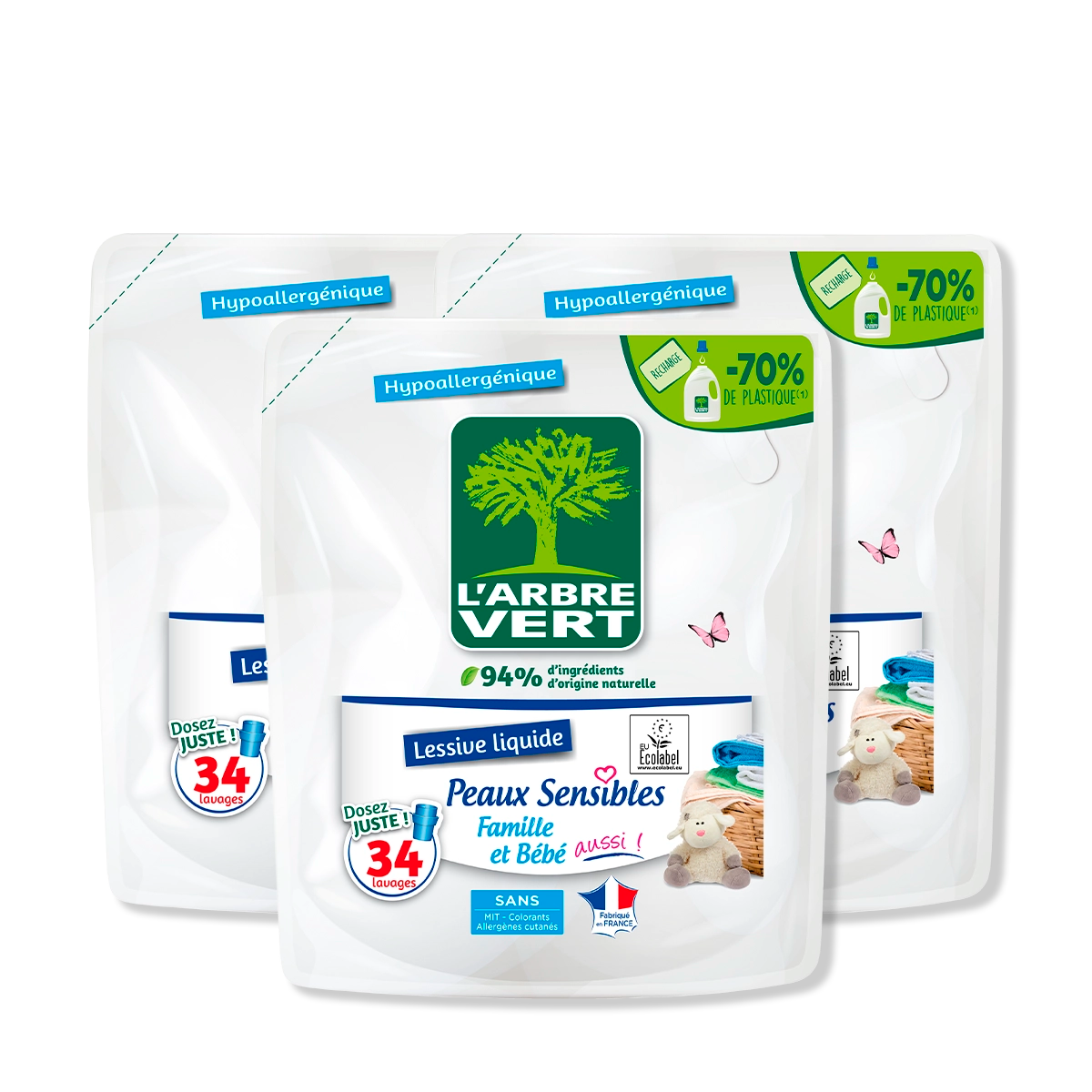 arbre-vert-lot-3-recharges-lessive-peaux-sensibles-3x1-53l image 1