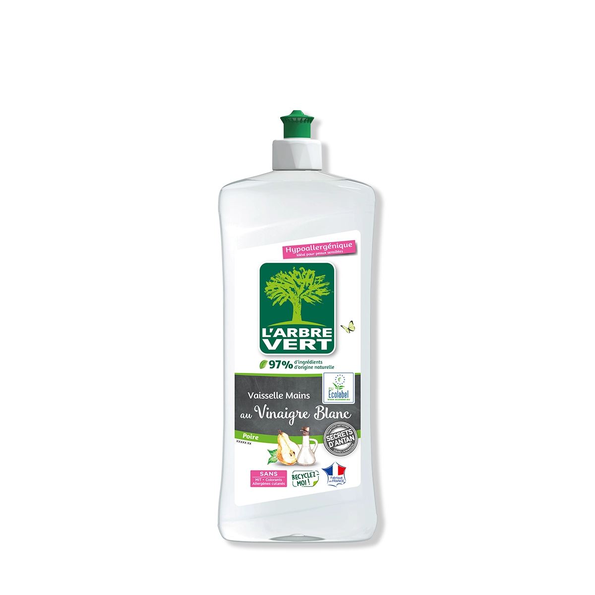 arbre-vert-vaisselle-liquide-vinaigre-blanc-poire-750-ml image 1