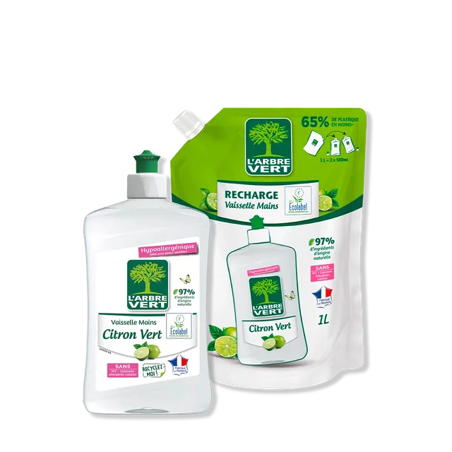 arbre-vert-pack-liquide-vaisselle-citron-vert-500-ml-1-l image 1