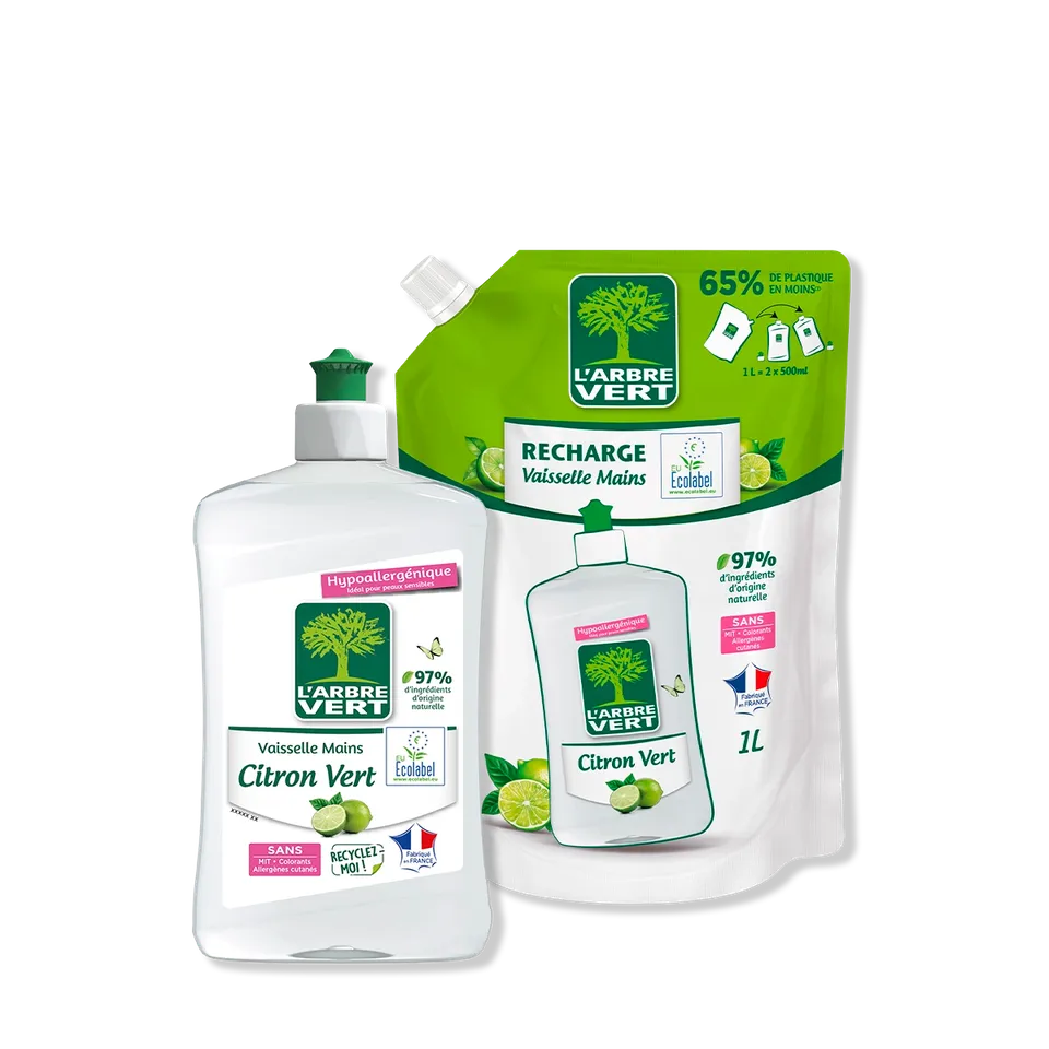 arbre-vert-pack-liquide-vaisselle-citron-vert-500-ml-1-l image 1