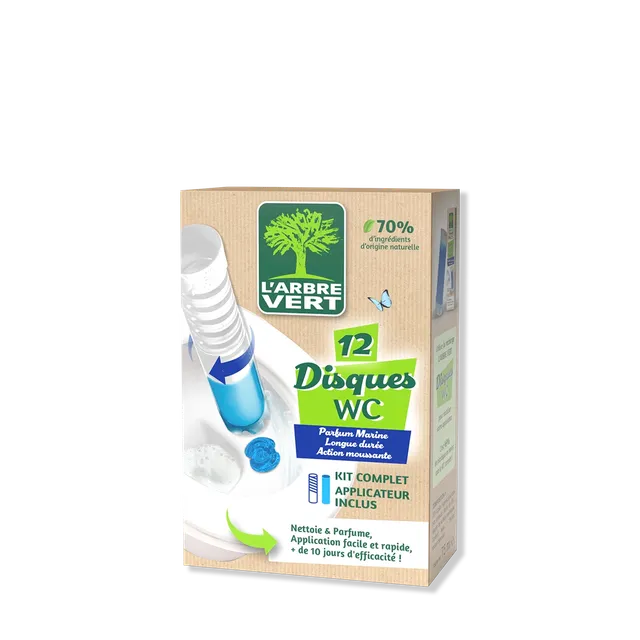 arbre-vert-disques-wc-kit-complet-senteur-marine-12-disques image 1