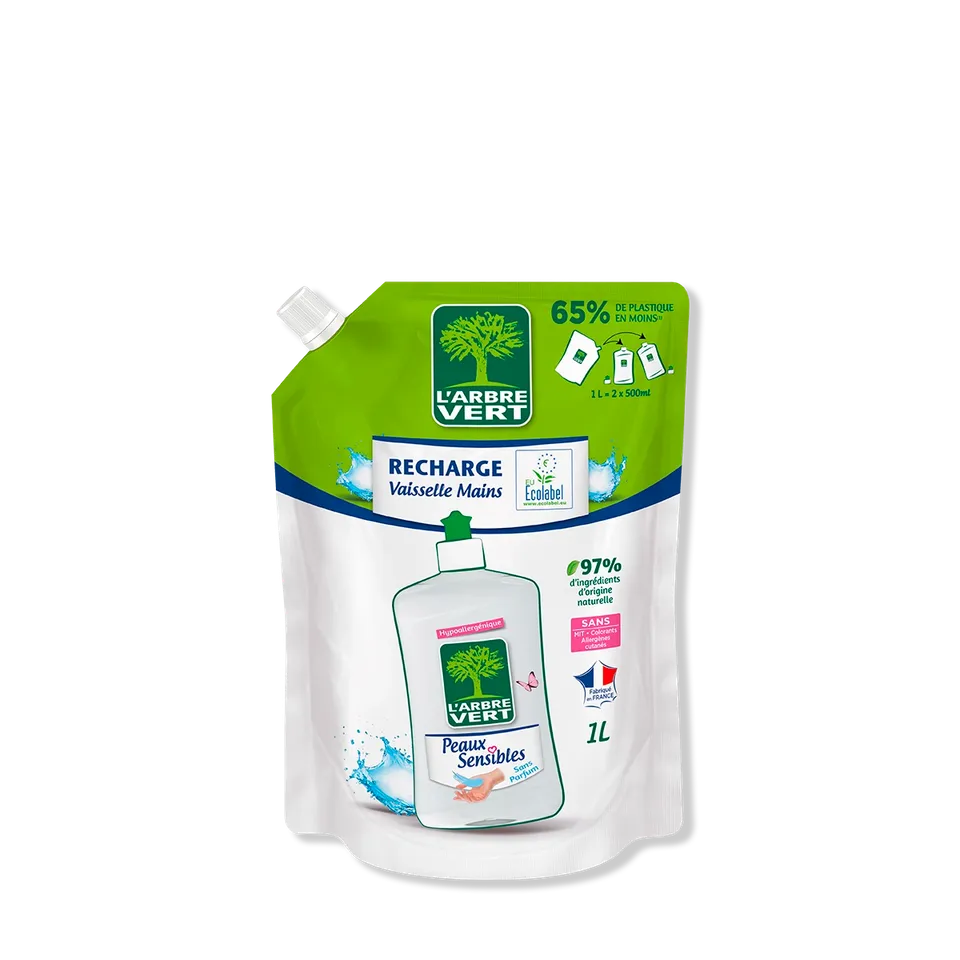 arbre-vert-vaisselle-recharge-peaux-sensibles-1l-sans-parfum image 1