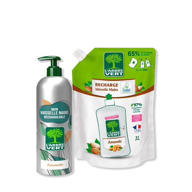 arbre-vert-amande-pack-vaisselle-mains-490-ml-1-l image 1