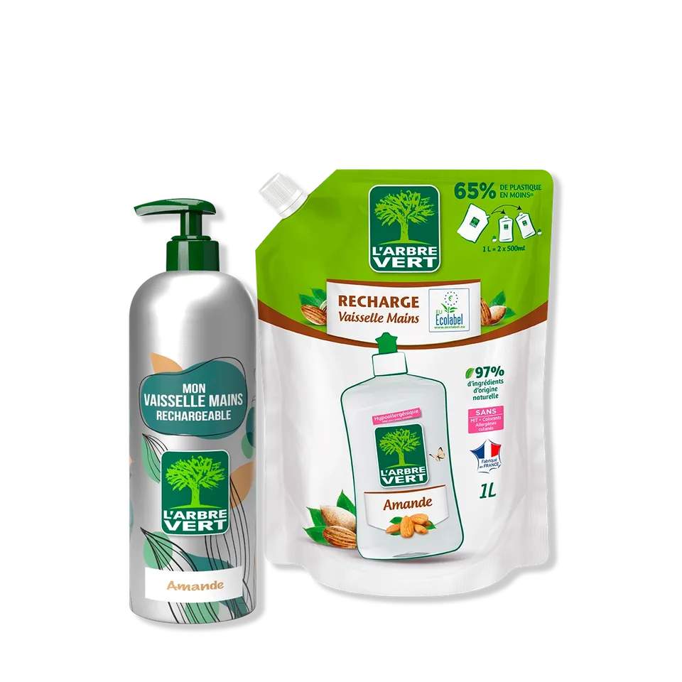 arbre-vert-amande-pack-vaisselle-mains-490-ml-1-l image 1