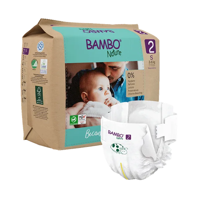 bambo-nature-diapers-couches-taille-2-3-6-kg-30-pcs-sans-parfum image 1