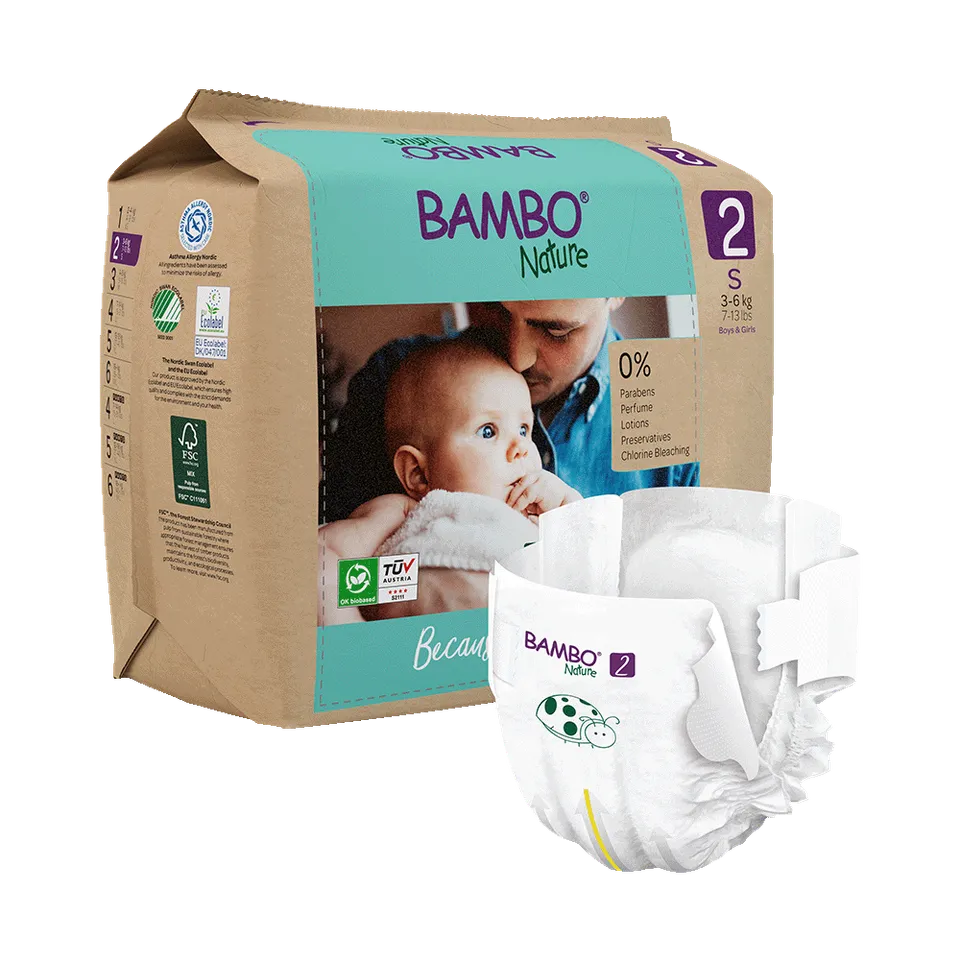 bambo-nature-diapers-couches-taille-2-3-6-kg-30-pcs-sans-parfum image 1