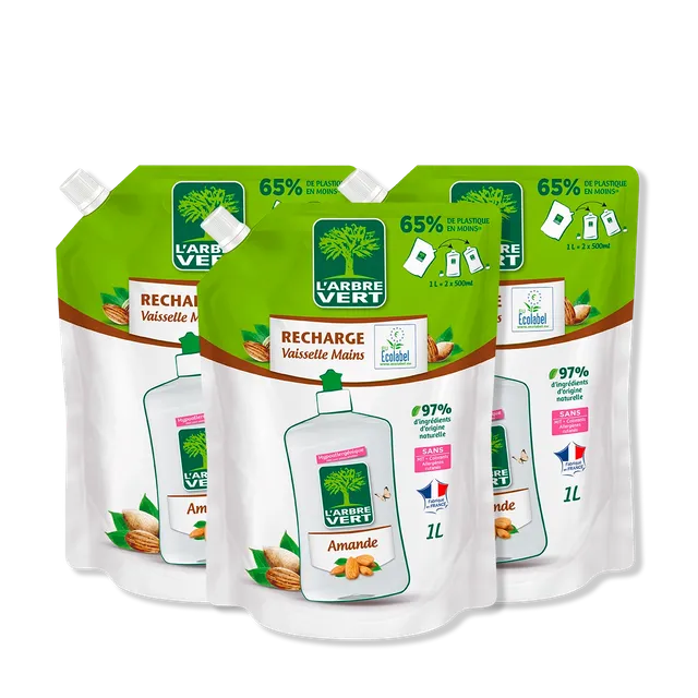 arbre-vert-lot-3-recharges-liquide-vaisselle-amande-3-x-1-l image 1