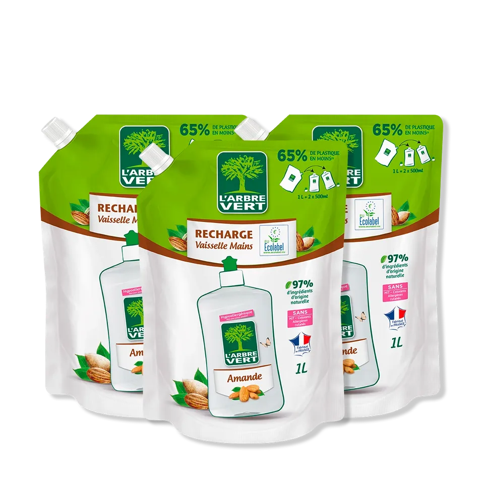 arbre-vert-lot-3-recharges-liquide-vaisselle-amande-3-x-1-l image 1