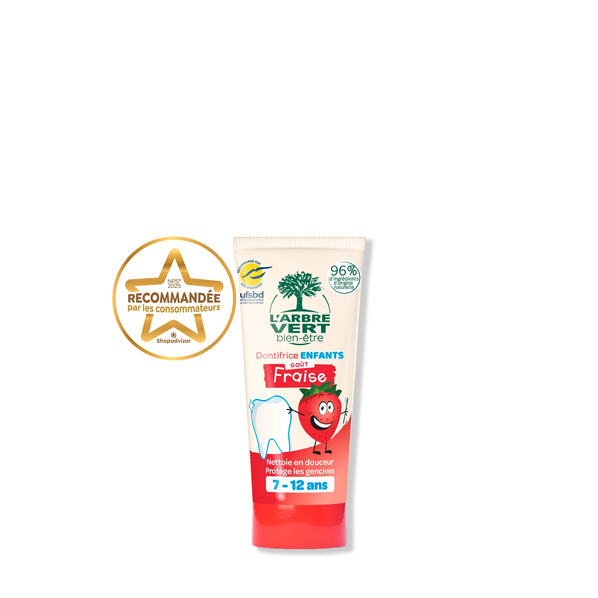 arbre-vert-hygi-ne-dentifrice-enfants-7-12-ans-fraise-50-ml image 1