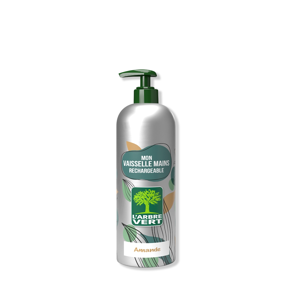 arbre-vert-vaisselle-mains-amande-490-ml-rechargeable image 1